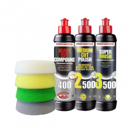 MENZERNA POLISHES 250ML AND D CON DELTA PRO PADS 80MM KIT