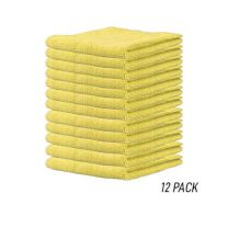 CarCare24.eu  D_MIC_103_AXM_12 d con ultra fine microfiber towel yellow 40 x 40 cm 12 pack