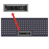 Carcare24.eu MSN002P+004 BOXO PERFORATED PANEL WITH POWER SUPPLY