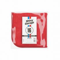 SHINY GARAGE RED FINISHER PREMIUM MICROFIBR CLOTH 40CM X 40CM 
