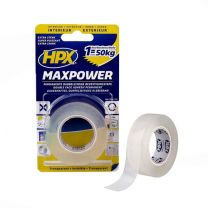 HPX MAX POWER TRANSPARENT 3000 DOUBLE SIDED ACRYLIC TAPE 19MM X 5M