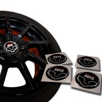 CHEMICAL GUYS COOLEST EVER SKULL WHEEL HUB STICKER / DECAL (SET OF 4 PCS)